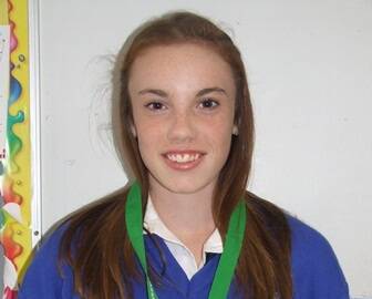 Elizabeth Morland on wins gold in the All-Ireland Junior Penthathlon