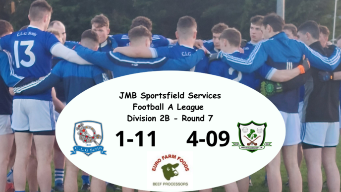 JMB Sportsfield Services Football A League Division 2B Round 7. Skryne 1-11, Longwood 4-09