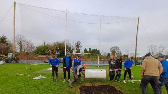 Thanks to the volunteers who helped with resodding the pitch